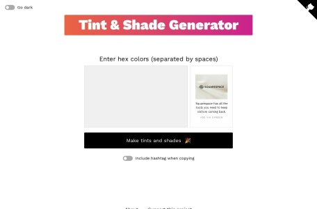 Make Tints and Shades