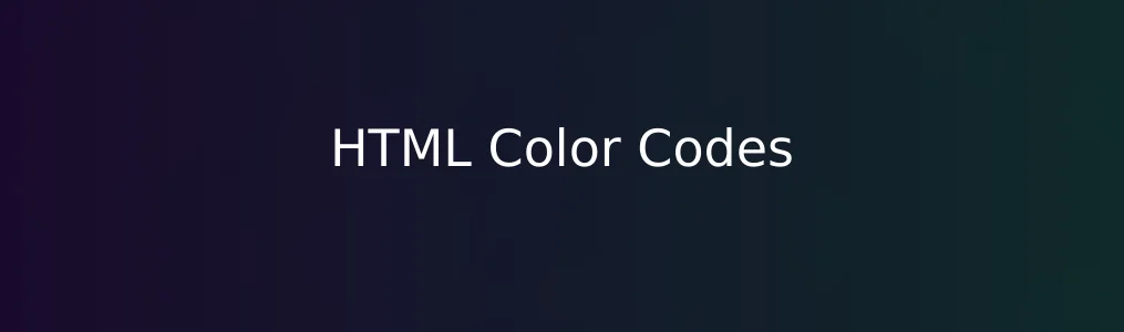 此次测评对象HTML Color Codes