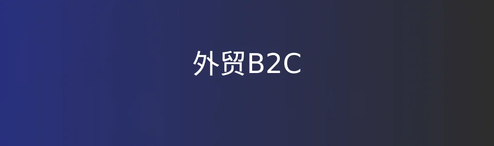 此次测评对象外贸B2C