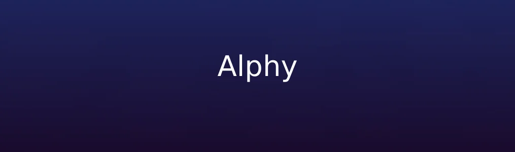 此次测评对象Alphy