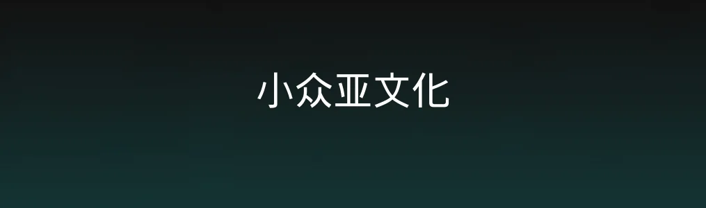 此次测评对象小众亚文化