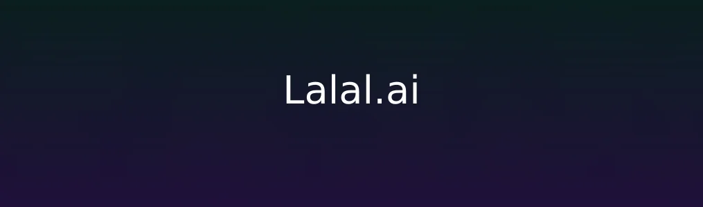 此次测评对象Lalal.ai