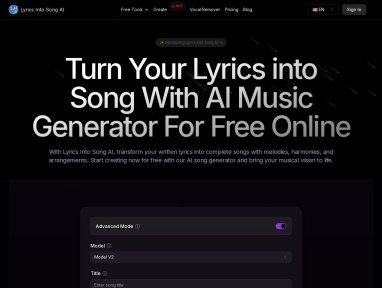 Lyrics Into Song AI