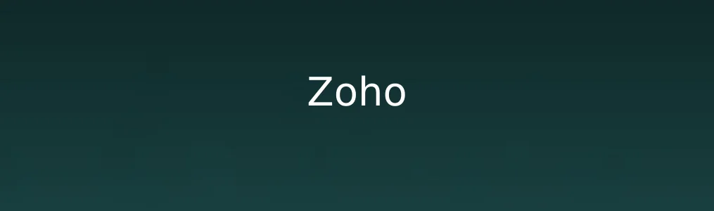 此次测评对象Zoho