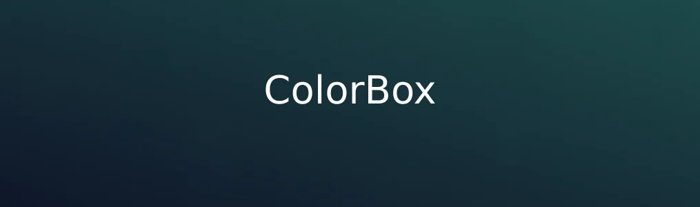 此次测评对象ColorBox