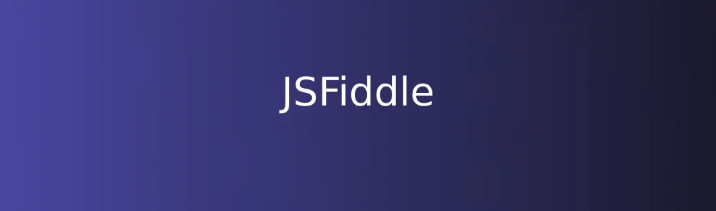 JSFiddle特色图片