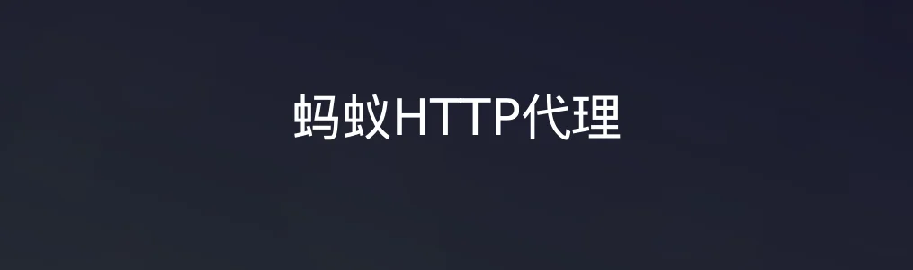 蚂蚁HTTP代理特色图片