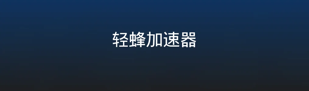 轻蜂加速器特色图片