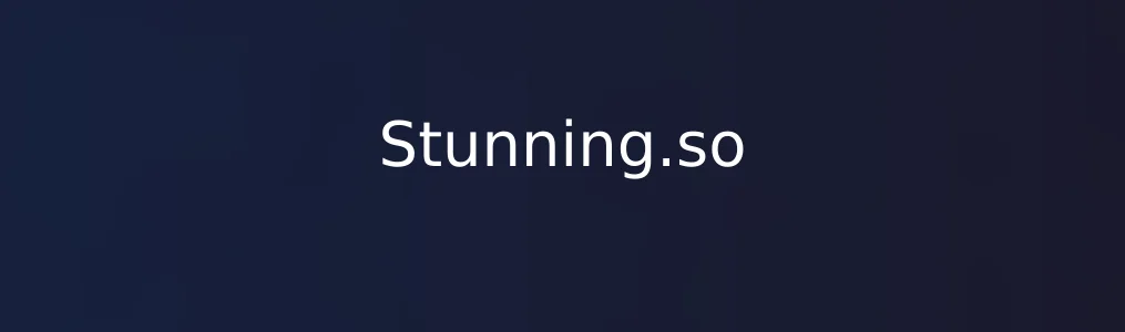 《Stunning.so》快速建站指南:5步打造AI网站