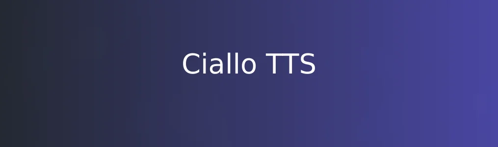 《Ciallo TTS》使用教程:在线文本转语音5步操作指南